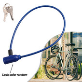 Телено въже за планински велосипед Метална ключалка Велосипед Преносими брави с телени пръстени против кражба 60 см Аксесоари за колоездене