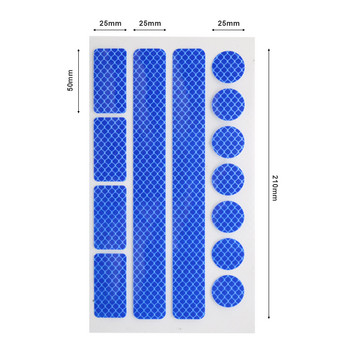 Ανακλαστικά αυτοκόλλητα ποδηλάτου Ποδηλασίας περιστρεφόμενου τροχού Νυχτερινός προειδοποιητικός ανακλαστήρας MTB ποδηλάτου Φθορίζουσα ταινία αυτοκόλλητων