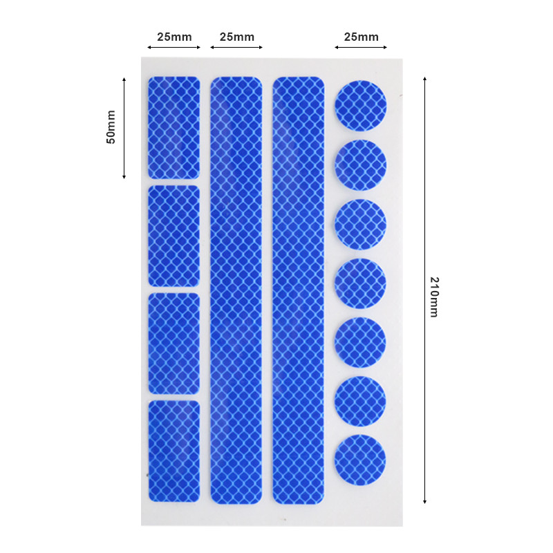 Kerékpáros fényvisszaverő matricák Kerékpáros keréktárcsa Éjszakai Biztonsági Figyelmeztető Reflektor MTB Kerékpár fluoreszkáló film matricaszalag