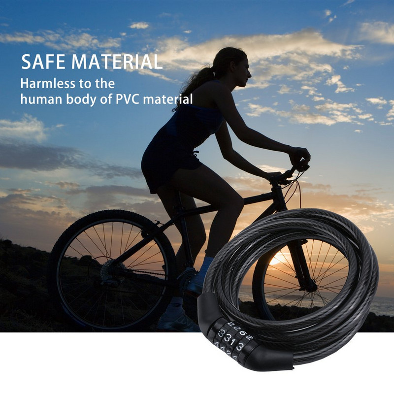 Több típus Kerékpárzár kód Kulcsos zárak Kerékpár Kerékpározás Jelszó Kombináció Biztonsági Acél drótzárak Kerékpártartozékok