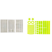 42db fényvisszaverő matricák, kerékpáros fényvisszaverő szalag, éjszakai biztonsági matricák kerékpárhoz, sisak, babakocsi védősapka