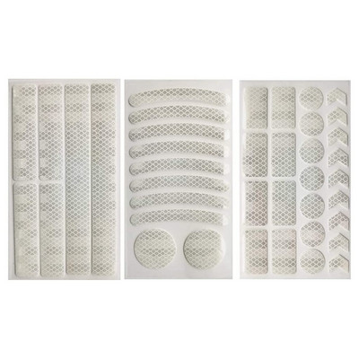 42db fényvisszaverő matricák, kerékpáros fényvisszaverő szalag, éjszakai biztonsági matricák kerékpárhoz, sisak, babakocsi védősapka