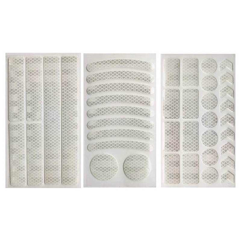 42db fényvisszaverő matricák, kerékpáros fényvisszaverő szalag, éjszakai biztonsági matricák kerékpárhoz, sisak, babakocsi védősapka