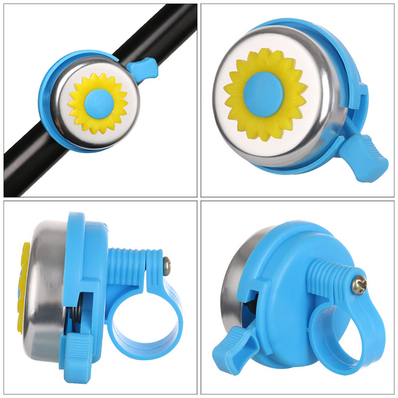 Upravljač dječjeg bicikla Zvono Sirena Zvučni alarm Cvjetno sigurnosno zvono bicikla Višebojni slatki plastični prstenovi od legure Zaštitni