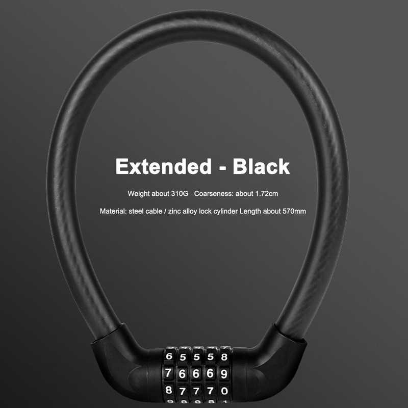 Lopás elleni Mountain Bike kombinált zárak Univerzális robogó vezetékes jelszavas zár