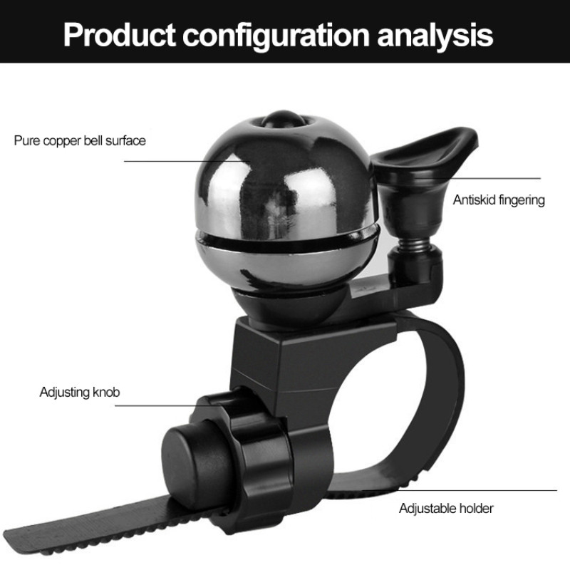 Bell General Mountain Bike Rézötvözet Mini Retro 16-32mm Bell Pick Strike Horn Scooter Road MTB tartozékok