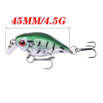 1 τεμ Crankbait Deep Diving Fishing Lure 45mm 4g Floating Wobbler Bass Perch Plastic Artificial Floating Crank Hard Baits