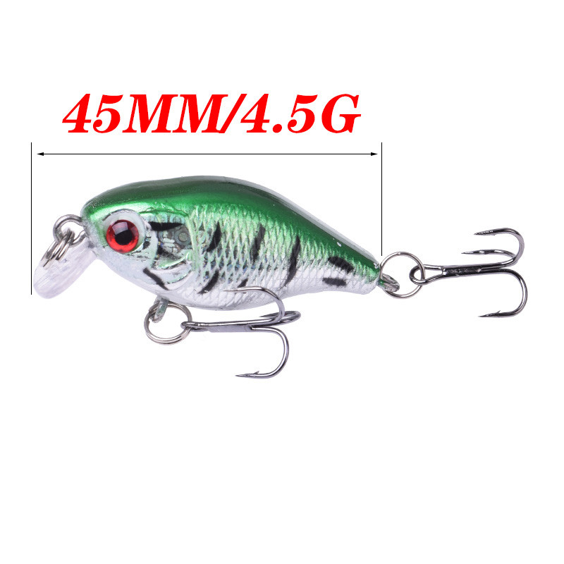 1db Crankbait mélybúvár horgászcsali 45mm 4g úszó wobbler basszussügér műanyag mesterséges úszó hajtókaros kemény csali
