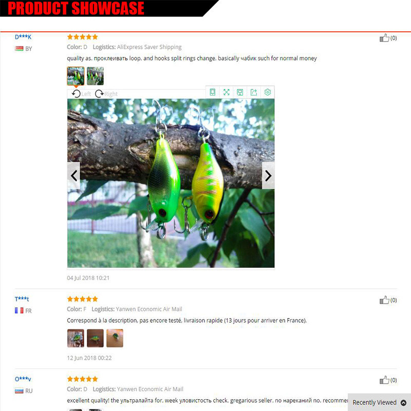 1db Crankbait mélybúvár horgászcsali 45mm 4g úszó wobbler basszussügér műanyag mesterséges úszó hajtókaros kemény csali