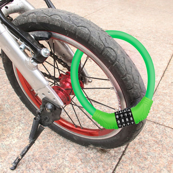 Стоманена тел MTB ключалка за шосеен велосипед 4-цифрена парола за ключалка против кражба Аксесоар за велосипед