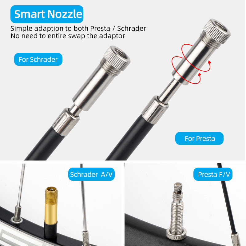 Mini kompakt kerékpár légi kézi szivattyú alumínium hordó 100psi MTB országúti kerékpár gumiabroncs felfújó golyós játék felfújó Presta/Schrader