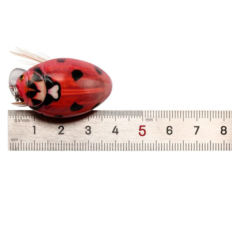 1 db mesterséges katicabogár horgászcsali kabóca bogár rovar wobbler horgászcsalik Topwater sügér horgászfelszereléshez