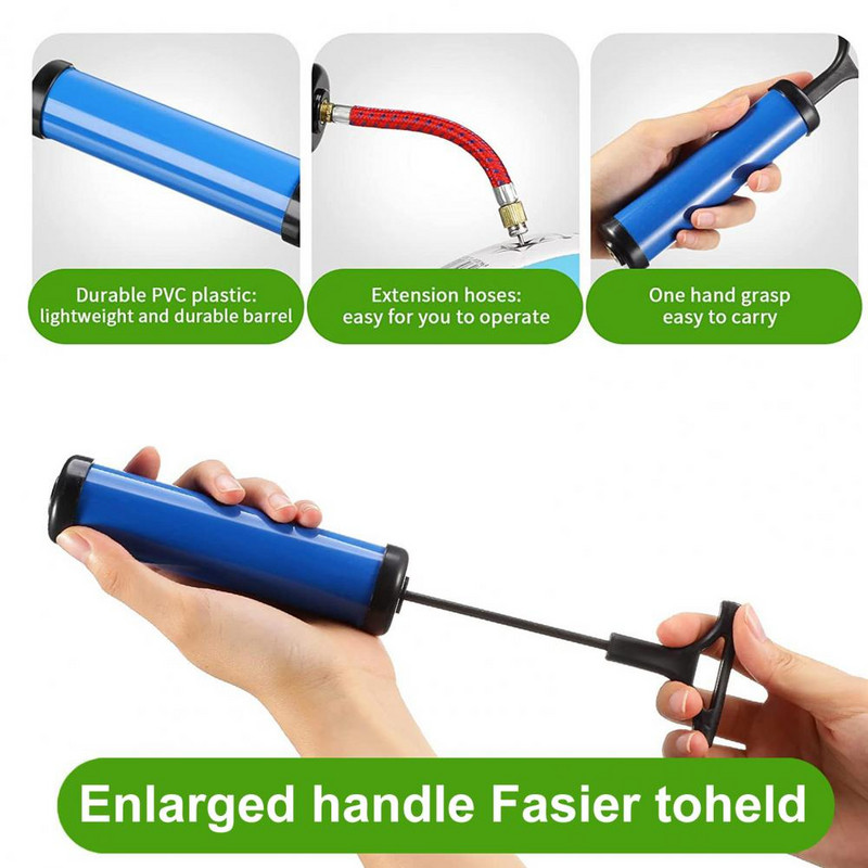 Rutulinis pripučiamas siurblys Tvirtas platus pritaikymas Daugiafunkcis rankinis rutulinis siurblys, skirtas pratybų oro rutuliniam siurbliui