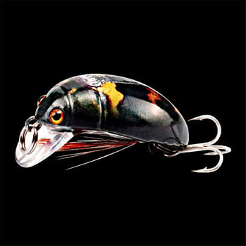 3.8cm/4.1g Риболовна стръв 3D Eyes Minnow Fishing Lure Insect/bug Lure Sea Beetle Crank Floating Woblers Carp Fishing для рыбалки