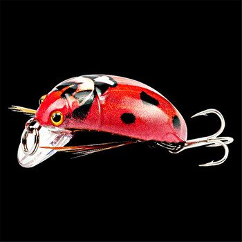 3.8cm/4.1g Риболовна стръв 3D Eyes Minnow Fishing Lure Insect/bug Lure Sea Beetle Crank Floating Woblers Carp Fishing для рыбалки