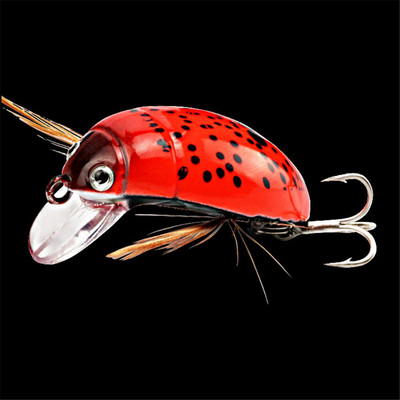 3,8cm/4,1g Fishing Bait 3D Eyes Minnow Fishing Lure Έντομο/Bug Lure Sea Beetle Crank Floating Wobblers Κυπρίνος Ψάρεμα для рыбалки