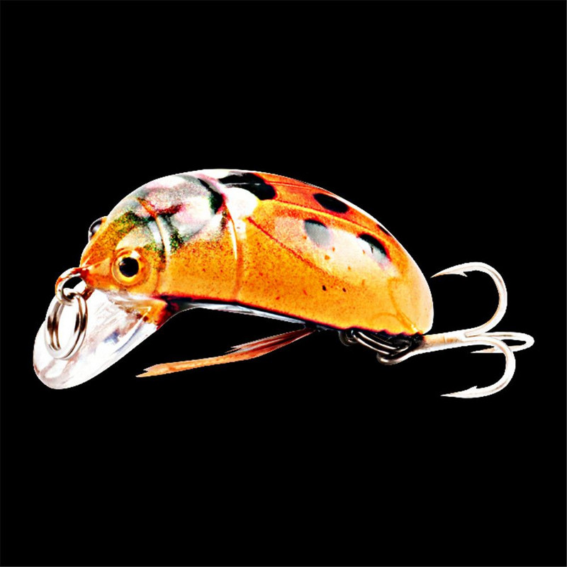 3,8 cm/4,1 g horgászcsali 3D Eyes Minnow horgászcsali rovar/bogárcsali Tengeri bogár hajtókar úszó wobblerek pontyhorgászat для рыбалки