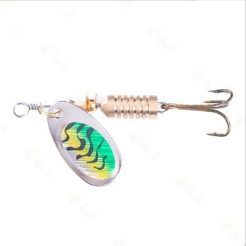 1 ΤΕΜ. Μεταλλικό δόλωμα Spinner 6,7cm/7g Hard Spoon Bass Lures Metal Fishing Lure with Feather Treble Hooks for Pike Fishing