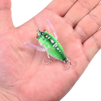 1 PC Top water Cicada Fishing Lures 48mm 6g Insect Soft Wings Wobblers Crankbaits Artificial Plastic Bait Minnow for Bass Pike​