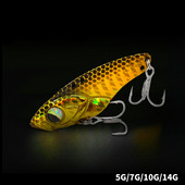 1 τμχ Metal VIB Fishing Lure Δόνηση Κουτάλι Μπάσο Δολώματα Crankbait Bass Wobbler Hard Baits Cicada Lure ViB Tackle