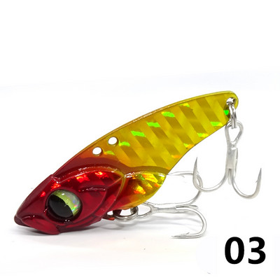 1 τμχ Metal VIB Fishing Lure Δόνηση Κουτάλι Μπάσο Δολώματα Crankbait Bass Wobbler Hard Baits Cicada Lure ViB Tackle