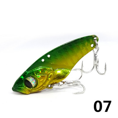 1 τμχ Metal VIB Fishing Lure Δόνηση Κουτάλι Μπάσο Δολώματα Crankbait Bass Wobbler Hard Baits Cicada Lure ViB Tackle