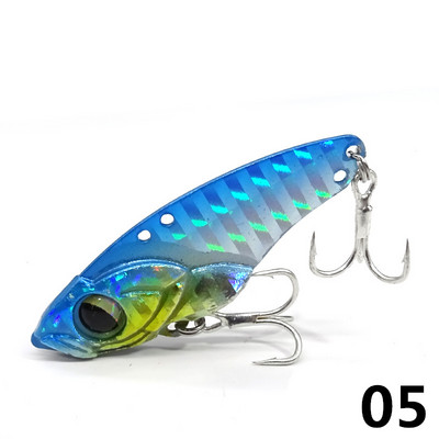 1 τμχ Metal VIB Fishing Lure Δόνηση Κουτάλι Μπάσο Δολώματα Crankbait Bass Wobbler Hard Baits Cicada Lure ViB Tackle