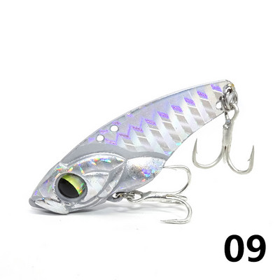 1 τμχ Metal VIB Fishing Lure Δόνηση Κουτάλι Μπάσο Δολώματα Crankbait Bass Wobbler Hard Baits Cicada Lure ViB Tackle