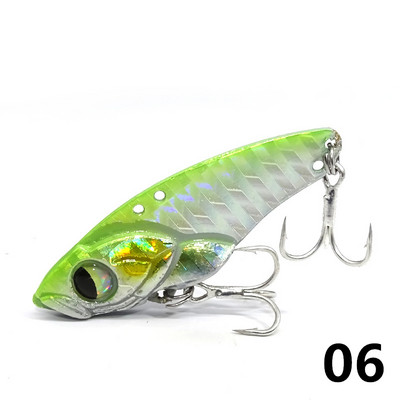 1 τμχ Metal VIB Fishing Lure Δόνηση Κουτάλι Μπάσο Δολώματα Crankbait Bass Wobbler Hard Baits Cicada Lure ViB Tackle