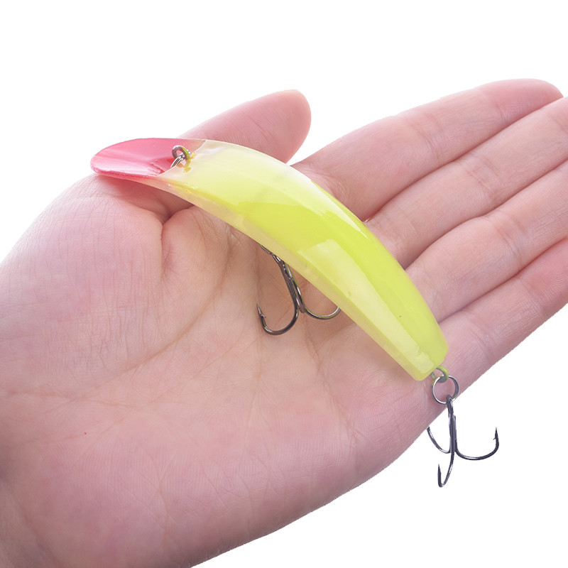 1db úszó pióca Minnow horgászcsali 90mm 8g Wobblers Crankbait mesterséges kemény csali basszus csali műanyag hal horgászfelszerelés