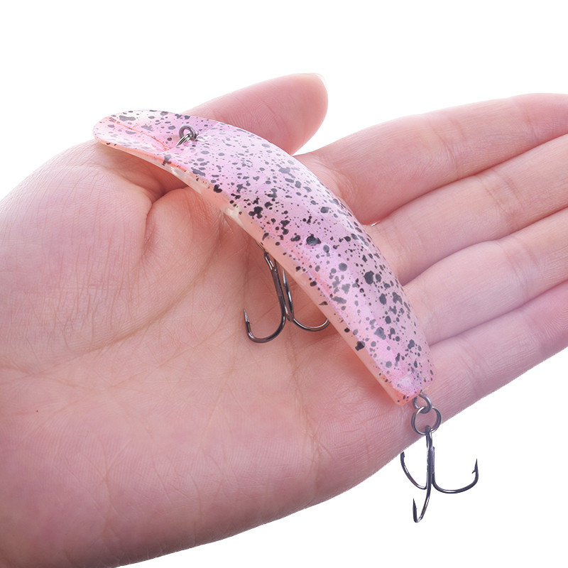 1db úszó pióca Minnow horgászcsali 90mm 8g Wobblers Crankbait mesterséges kemény csali basszus csali műanyag hal horgászfelszerelés