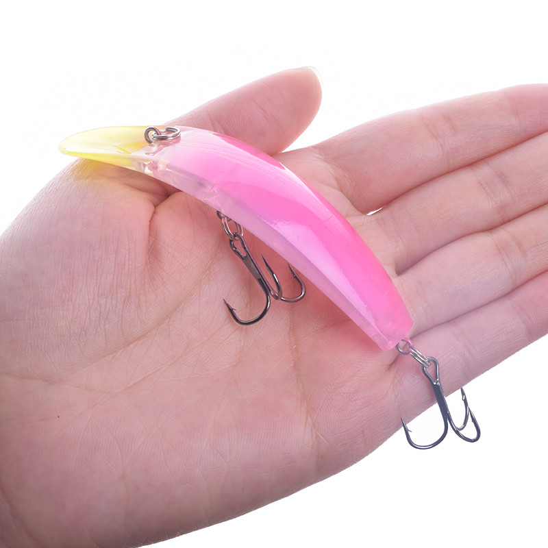 1db úszó pióca Minnow horgászcsali 90mm 8g Wobblers Crankbait mesterséges kemény csali basszus csali műanyag hal horgászfelszerelés