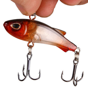 Mini Vib Sinking Crankbaits Fishing Lures Ratlin Σκληρά πλαστικά τεχνητά δολώματα για εργαλεία ψαρέματος Winter Ice Pike Bass