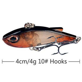 Mini Vib Sinking Crankbaits Fishing Lures Ratlin Σκληρά πλαστικά τεχνητά δολώματα για εργαλεία ψαρέματος Winter Ice Pike Bass