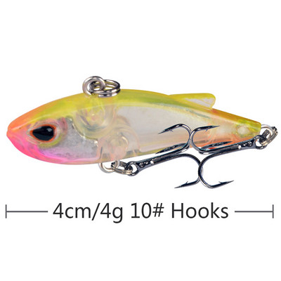 Mini Vib Süllyedő Vibrációs Crankbaits Horgászcsalik Ratlin kemény műanyag mesterséges csalik horgászfelszereléshez Téli jég csuka basszus