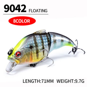 Vatalion Floating Fishing Lure 9,7g 70mm Crankbait Artificial Hard Bait Joint VIB Vibration Wobblers trout Bass Fishing Swimbait