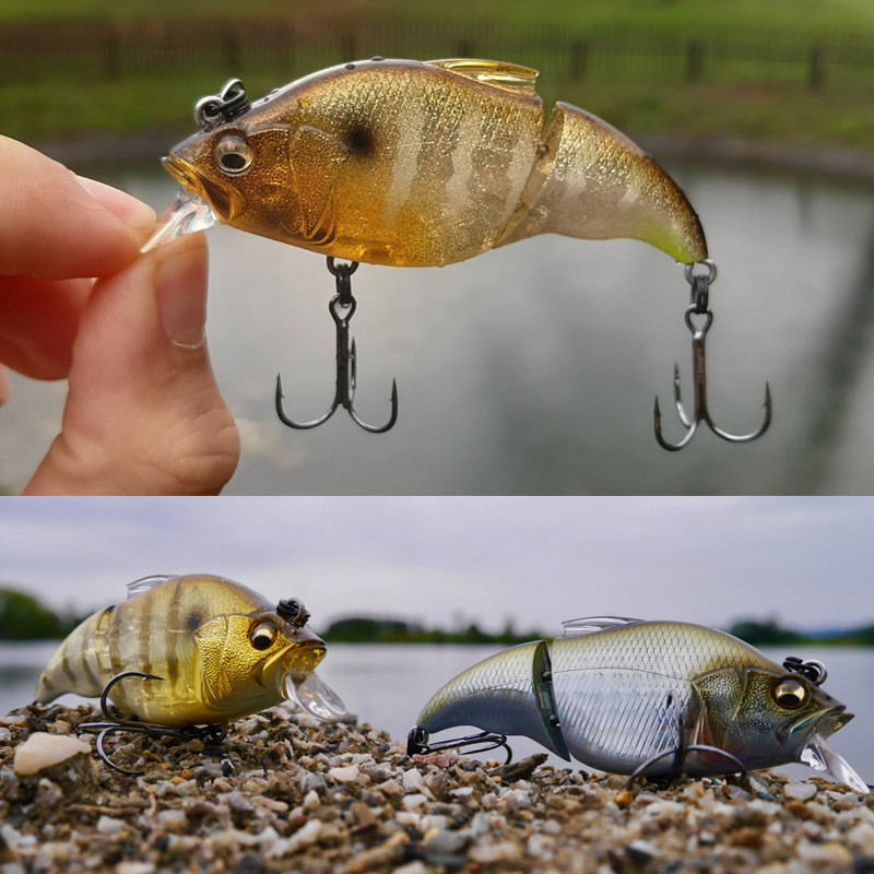 Vatalion úszó horgászcsali 9,7 g 70 mm-es Crankbait mesterséges kemény csali ízületű VIB vibrációs wobblerek pisztráng Bass Fishing úszó