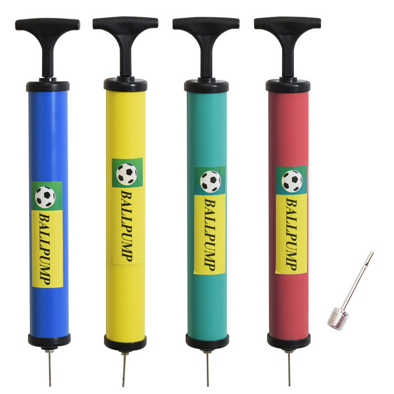 Nešiojamas futbolo futbolo oro siurblio plaukimo žiedas paplūdimio kamuolio pripučiamas krepšinio pompa pripučiama adata