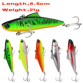 1 τεμ. VIB Fishing Lures 8,5cm 21g Laser Long Casting Rattlin Wobblers Winter Ice Hard Crankbait Δόνηση Pesca Pike Carp Tackle