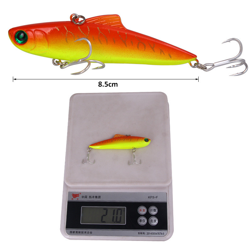1db VIB horgászcsalik 8,5cm 21g lézeres hosszú dobás Rattlin wobblerek téli jégkemény Crankbait vibrációs Pesca csuka ponty felszerelés
