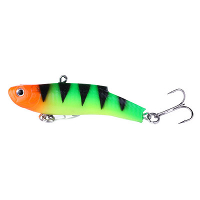 HENGJIA 1PC Soft Wobbler Lead Jig head Leurre Souple 7cm/17g Head VIB Fishing Lures Shape Hard Bait Pesca Fishing Tackle