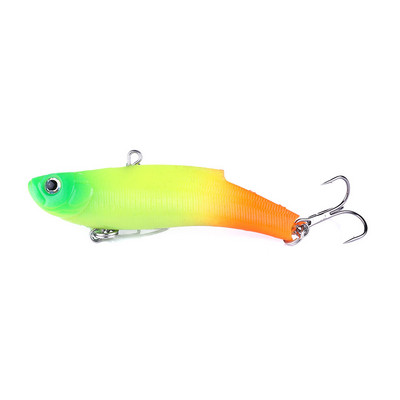 HENGJIA 1PC Soft Wobbler Lead Jig head Leurre Souple 7cm/17g Head VIB Fishing Lures Shape Hard Bait Pesca Fishing Tackle