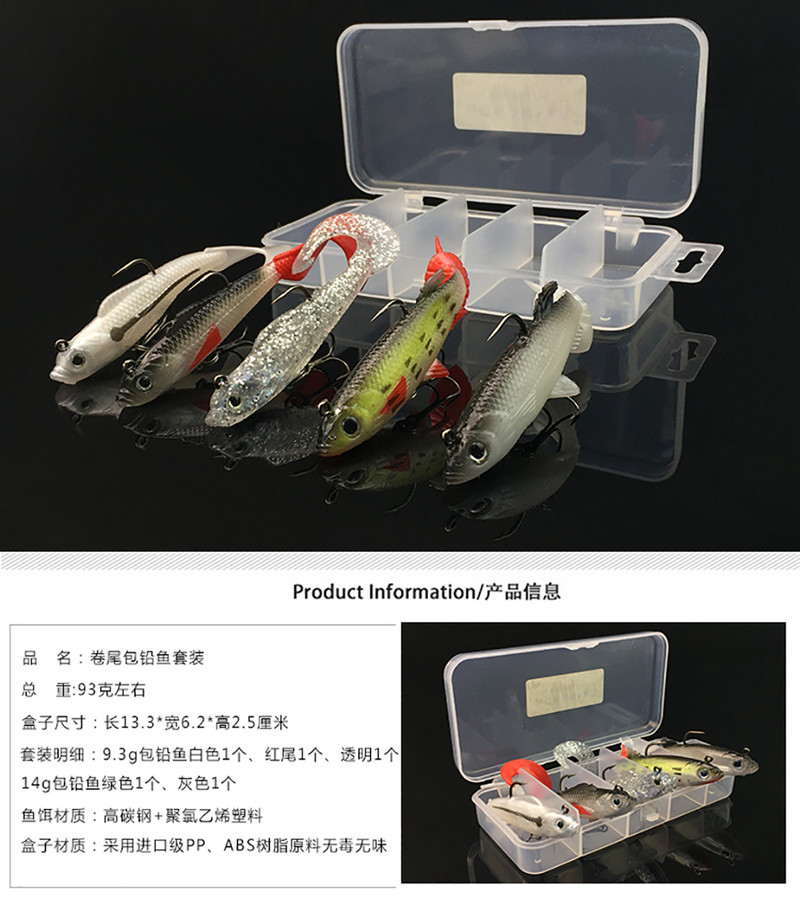 Kiváló minőségű, élethű, 5 db-os készlet, hosszú farkú horgászcsalik, puha csali, basszus csali, horgok, horgok, horgok.