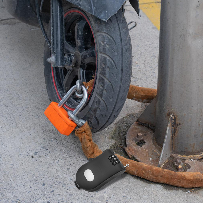 Snowboard biztonsági zár Sídeszka Lopásgátló Zár Robogó Bike Jelszó Zárak Behúzható acélhuzal biztonsági zárak