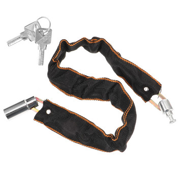 Ключалка за велосипед с ключове Предпазна ключалка за верига за мотоциклет Заключване на верига, устойчива на рязане, Аксесоар за ключалка за колоездене на открито