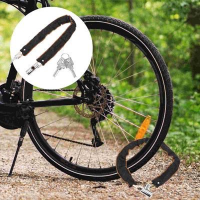 Kerékpárzár kulcsokkal Motorkerékpár biztonsági lánczár Vágásbiztos lánczár Kerékpározás kültéri zártartozék