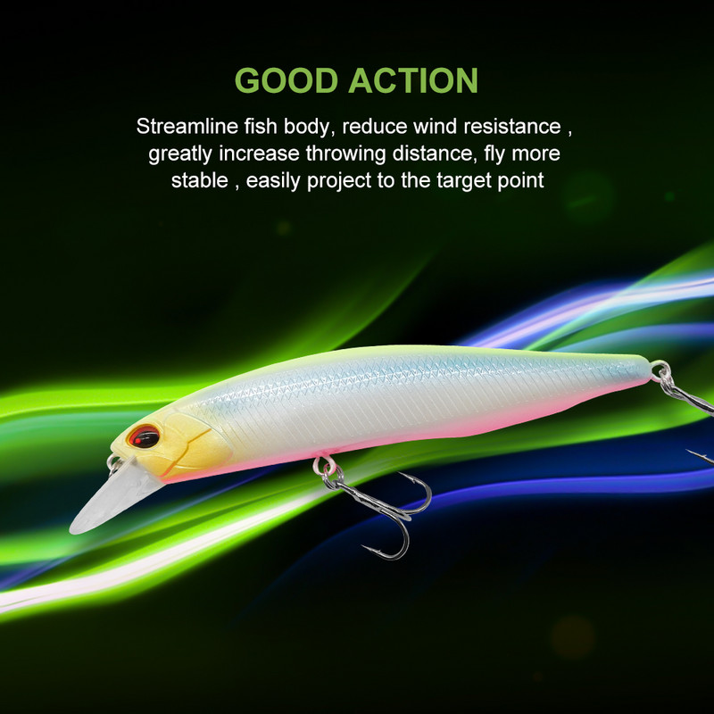 ESFISHING Forró modell horgászcsali 4" 16g Mélység 0,8-1,5 m Sparrow Suspend Minnow Colors a Choose Hard Lure Tackle Sharp horgokhoz