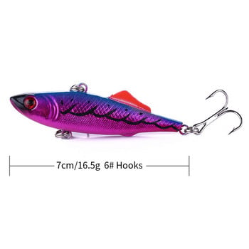 1τμχ Fishing Lure Winter VIB Spoon Bait 70mm 16,5g Hard Crankbait Wobbler Isca Artificial Peche Salmo for Fishing