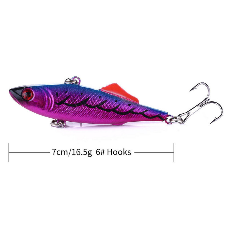 1db Horgászcsali Winter VIB Spoon Bait 70mm 16.5g Hard Crankbait Wobbler Isca Artificial Peche Salmo horgászathoz