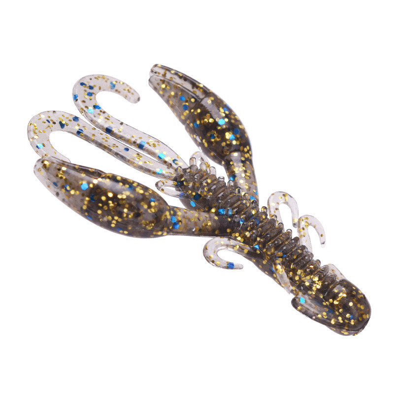 10 DB Crawfish Larva Soft Bait 5 cm 2g Jigs Wobbler Fishy Smell Worm Szilikon horgászcsali Tengeri sügér pontyok mesterséges úszómedencéjéhez